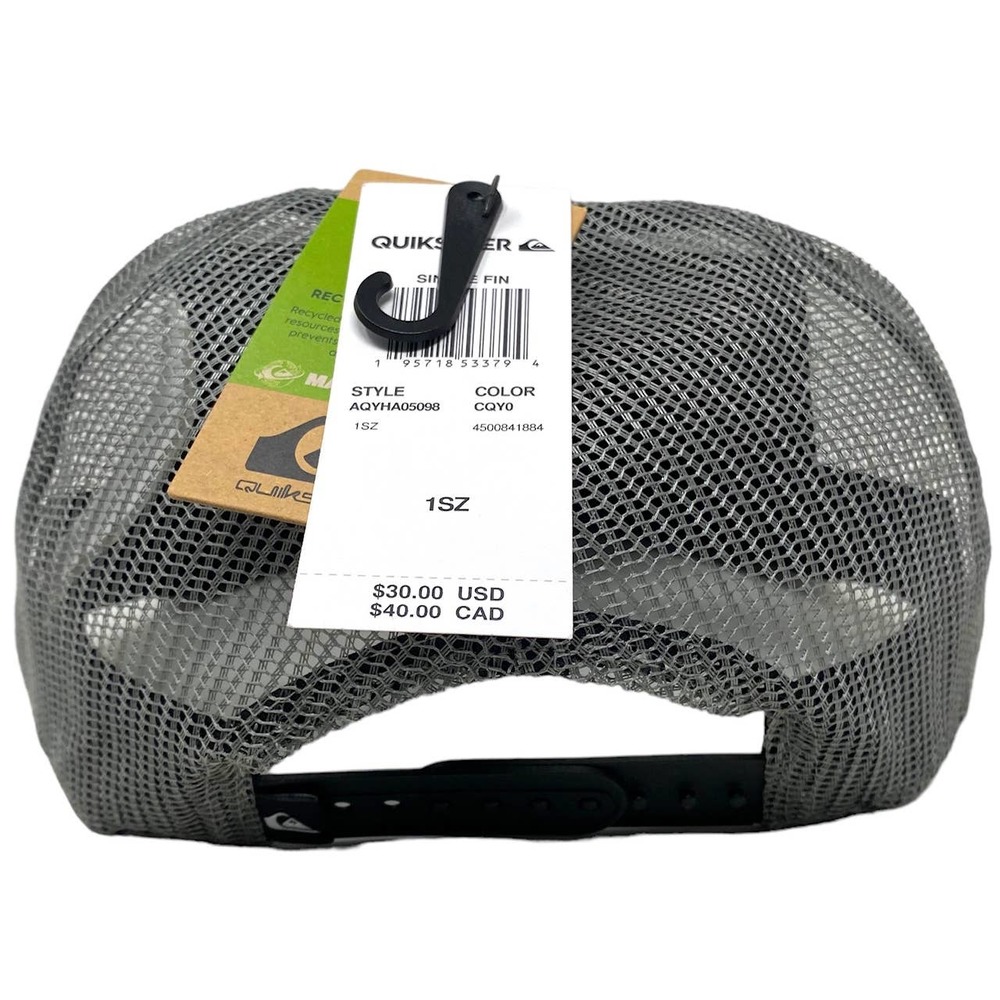 Quiksilver Men's Single Fin Trucker Hat Cap - Olive - Picture 3 of 4